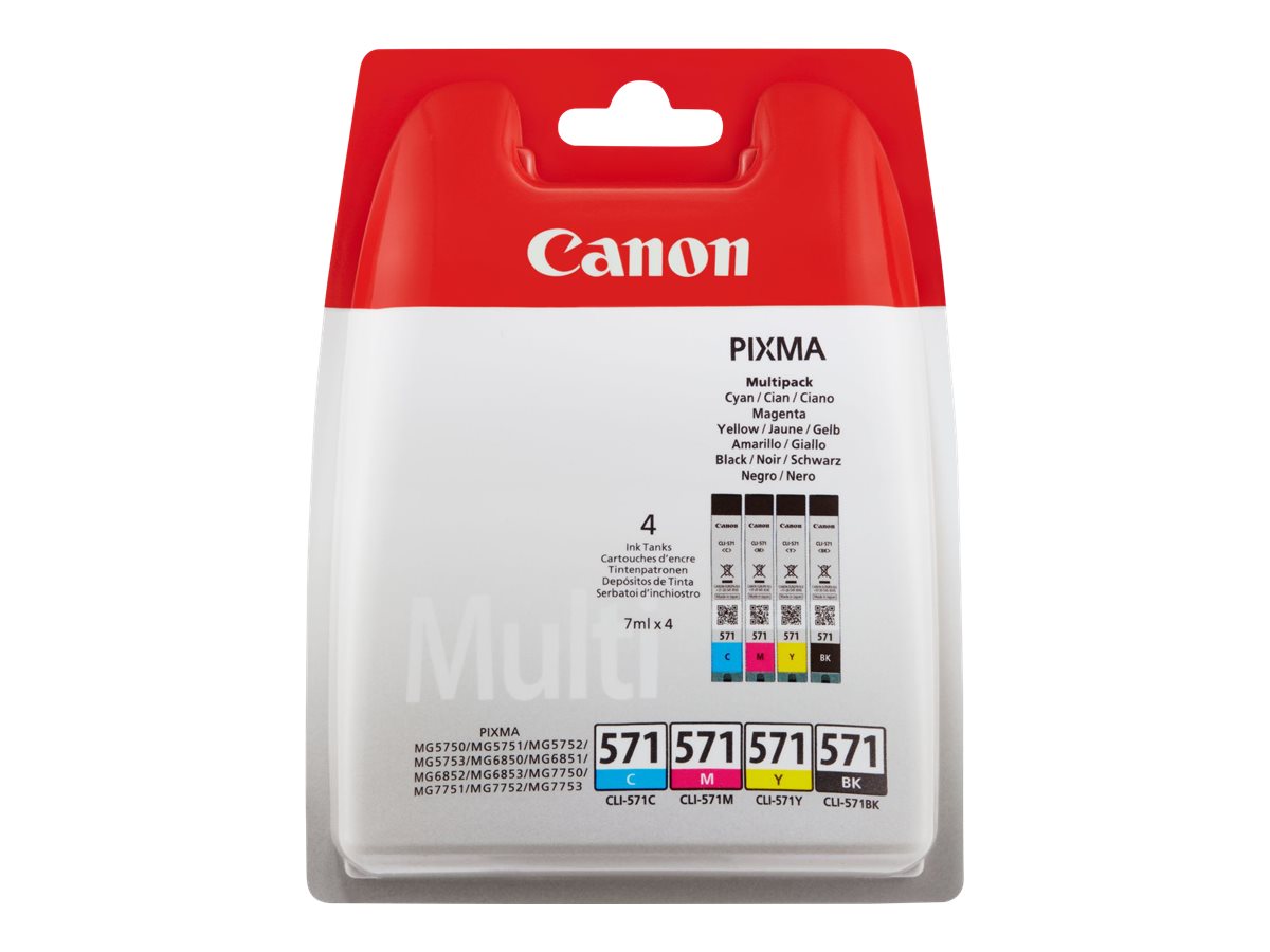 Pilt CANON CLI-571 C/M/Y/BK MULTI BL SEC | Canon Ink tank | Black, yellow, cyan, magenta