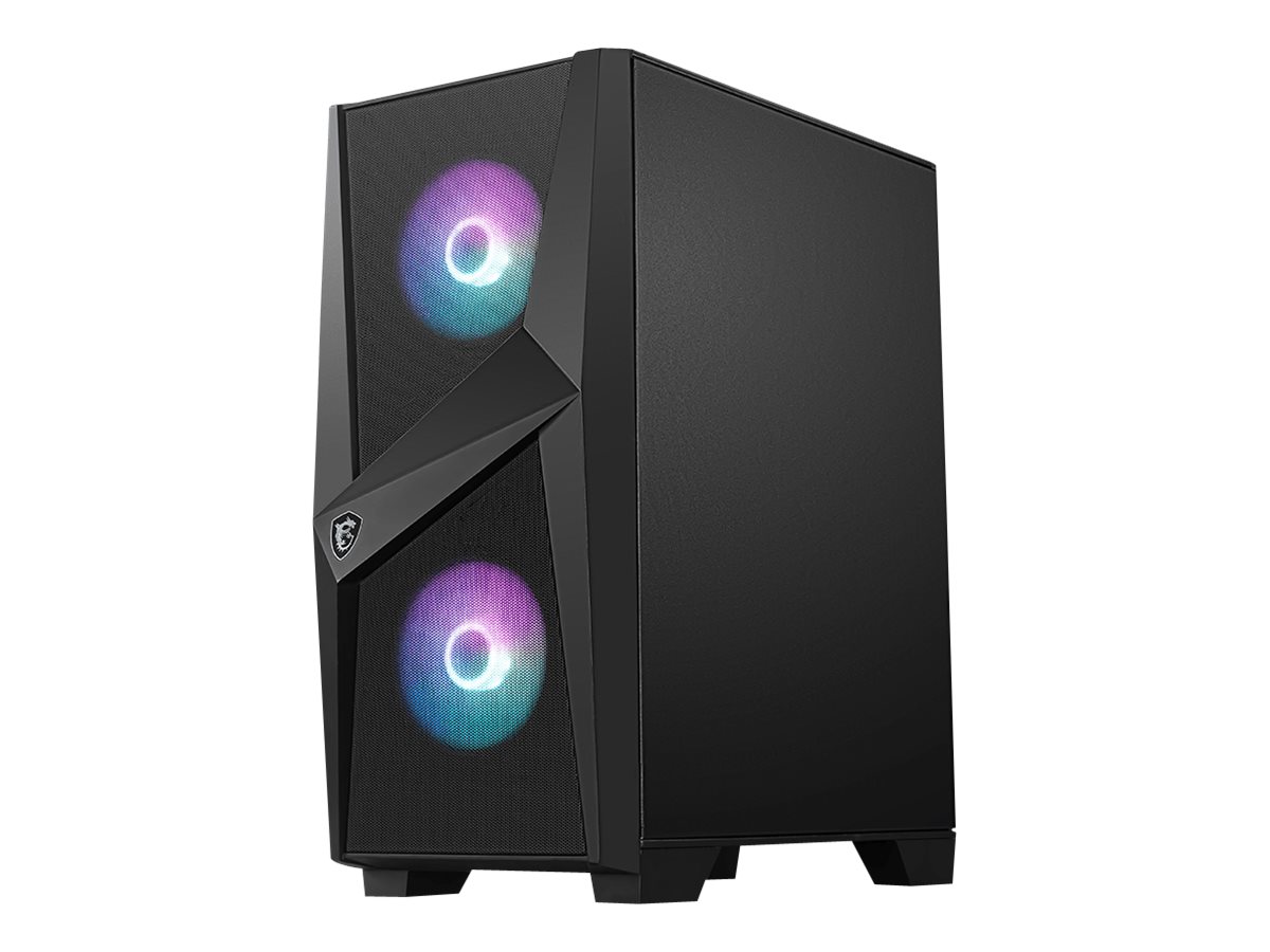 Pilt MSI MAG FORGE 100R PC Case, Mid-Tower, USB 3.2, Black | MSI | MSI MAG FORGE 100R | Black | ATX | Power supply included No