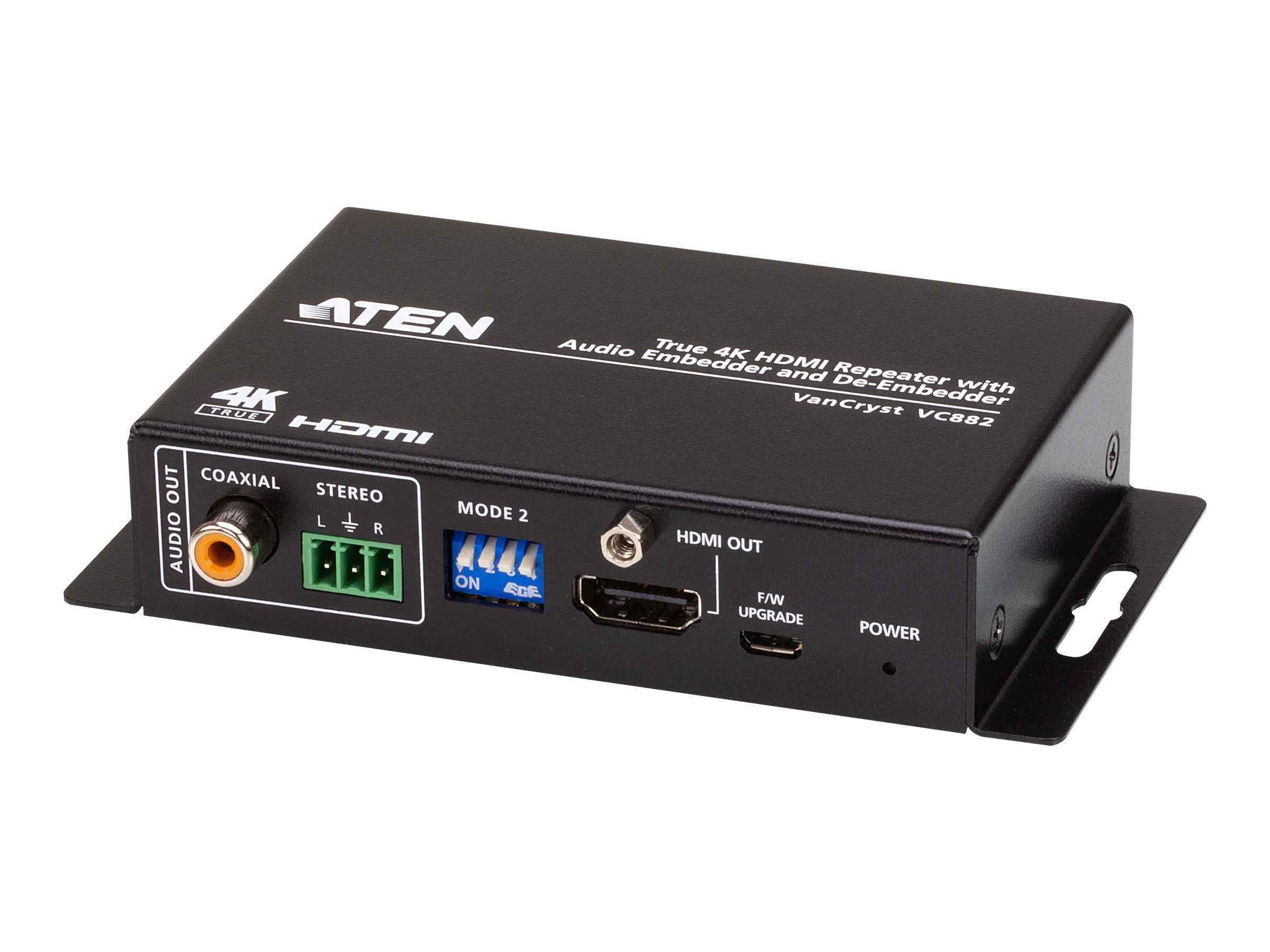 Pilt Aten True 4K HDMI Repeater with Audio Embedder and De-Embedder | VC882