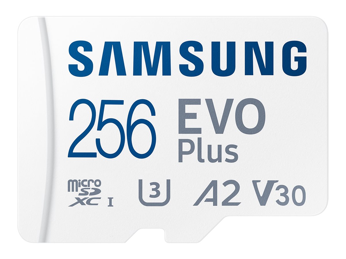 Pilt Samsung | MicroSD Card | EVO Plus | 256 GB | microSDXC Memory Card | Flash memory class U3, V30, A2