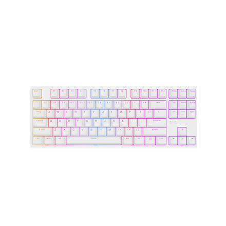 Pilt Genesis | White | Mechanical Gaming Keyboard | THOR 404 TKL RGB | Mechanical Gaming Keyboard | Wired | US | USB Type-A | 1005 g | Gateron Yellow Pro