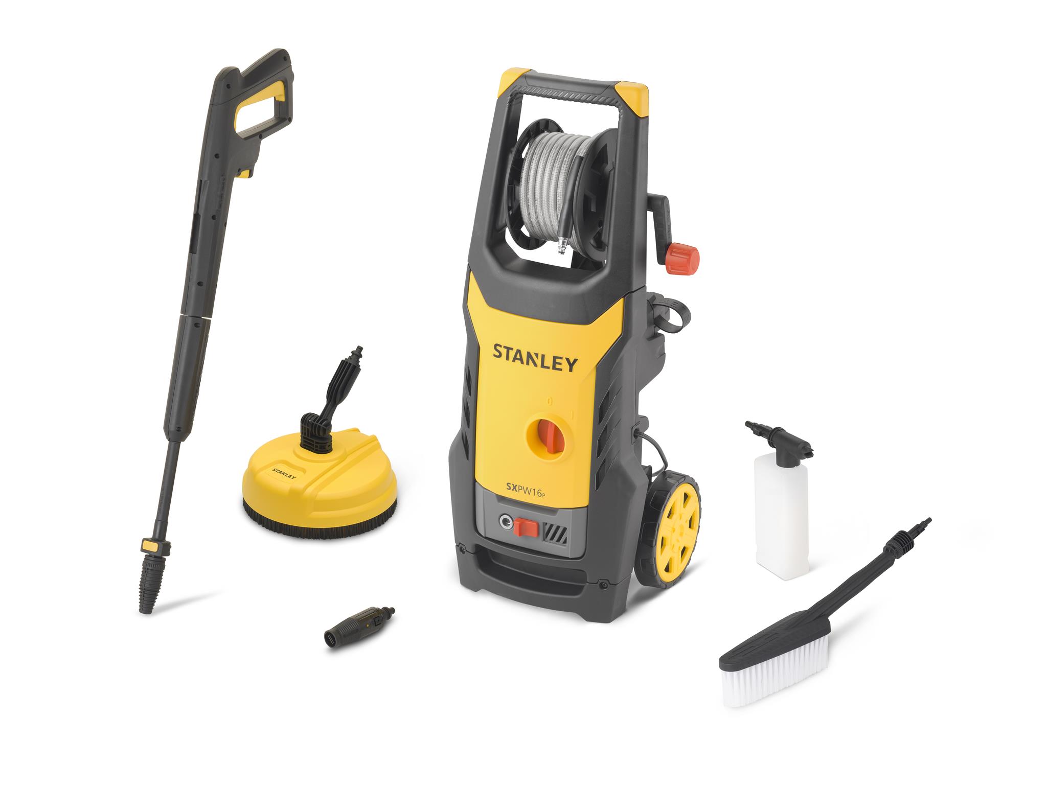 Pilt STANLEY SXPW16PE High Pressure Washer with Patio Cleaner (1600 W, 125 bar, 420 l/h) | Stanley 1600 W | 125 bar | 420 l/h
