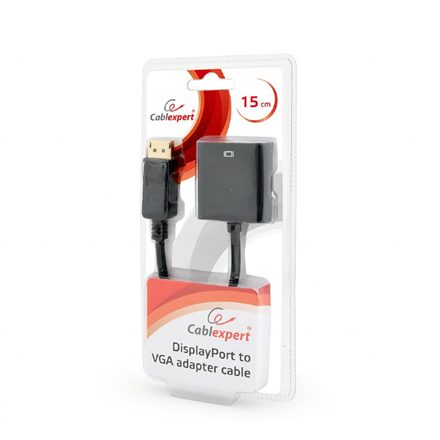 Pilt Cablexpert DisplayPort to VGA adapter cable, Black | Cablexpert