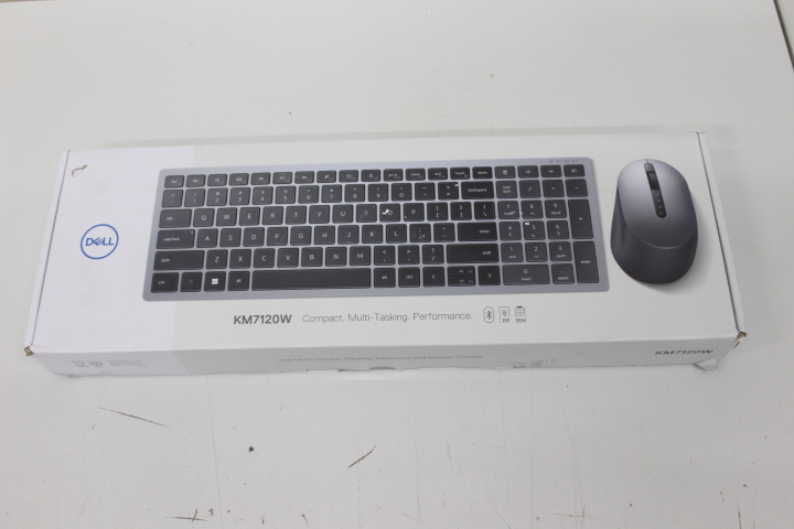 Pilt SALE OUT.  | Dell | Keyboard and Mouse | KM7120W | Wireless | 2.4 GHz, Bluetooth 5.0 | Batteries included | US | REFURBISHED, DAMAGED PACKAGING | Bluetooth | Titan Gray | Numeric keypad | Wireless connection