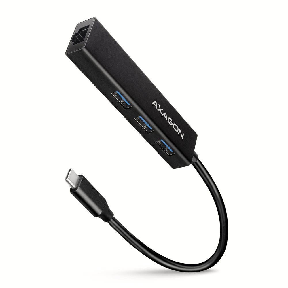 Pilt AXAGON SuperSpeed USB-C hub with gigabit LAN | HMC-GL3A