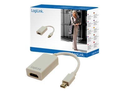 Pilt Logilink | Adapter Mini DisplayPort to HDMI with Audio: | Grey | Mini DisplayPort | HDMI A | 0.1 m