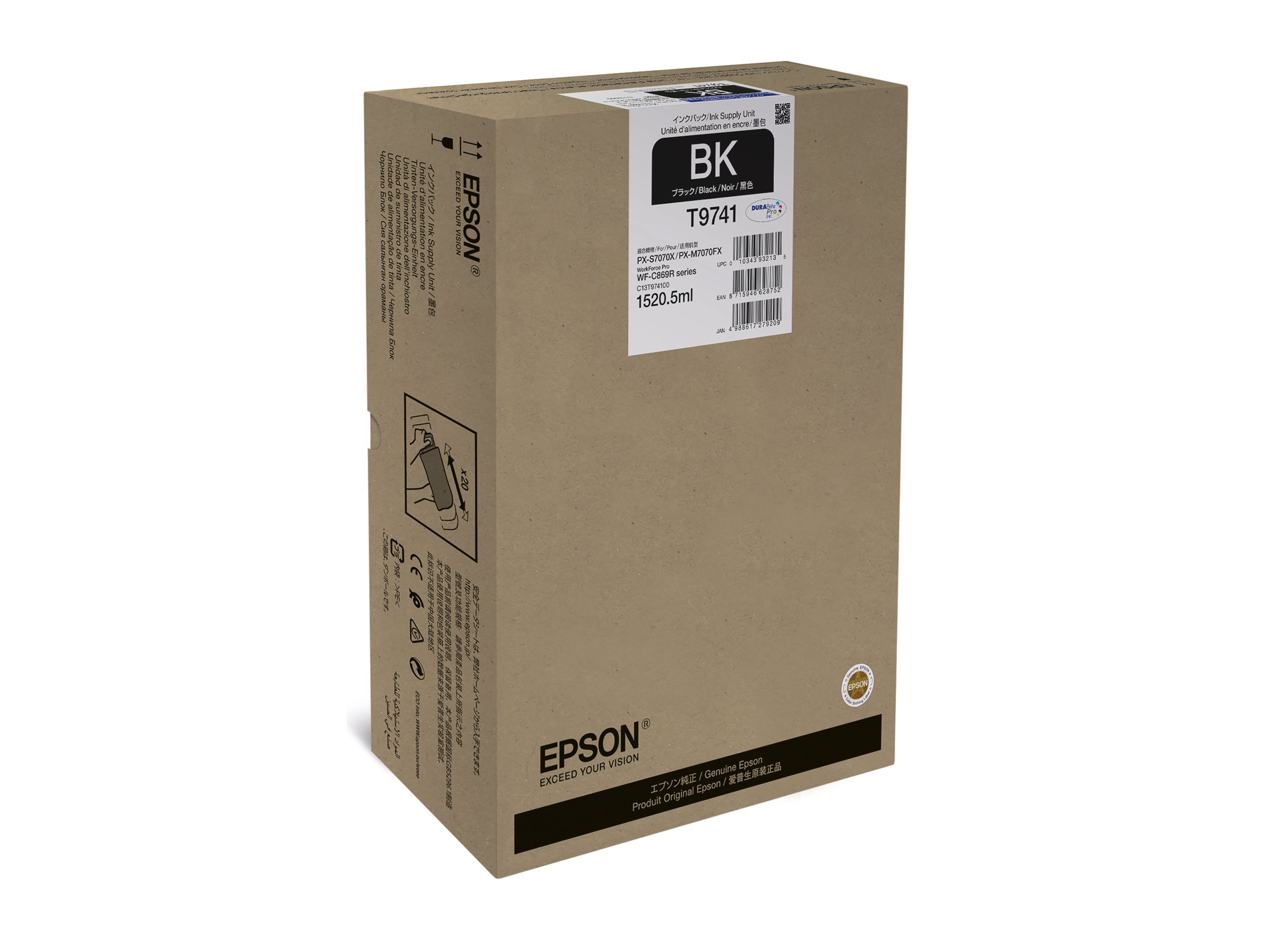 Pilt Epson XXL Ink Supply Unit | WorkForce Pro WF-C869R | Ink Supply Unit | Black