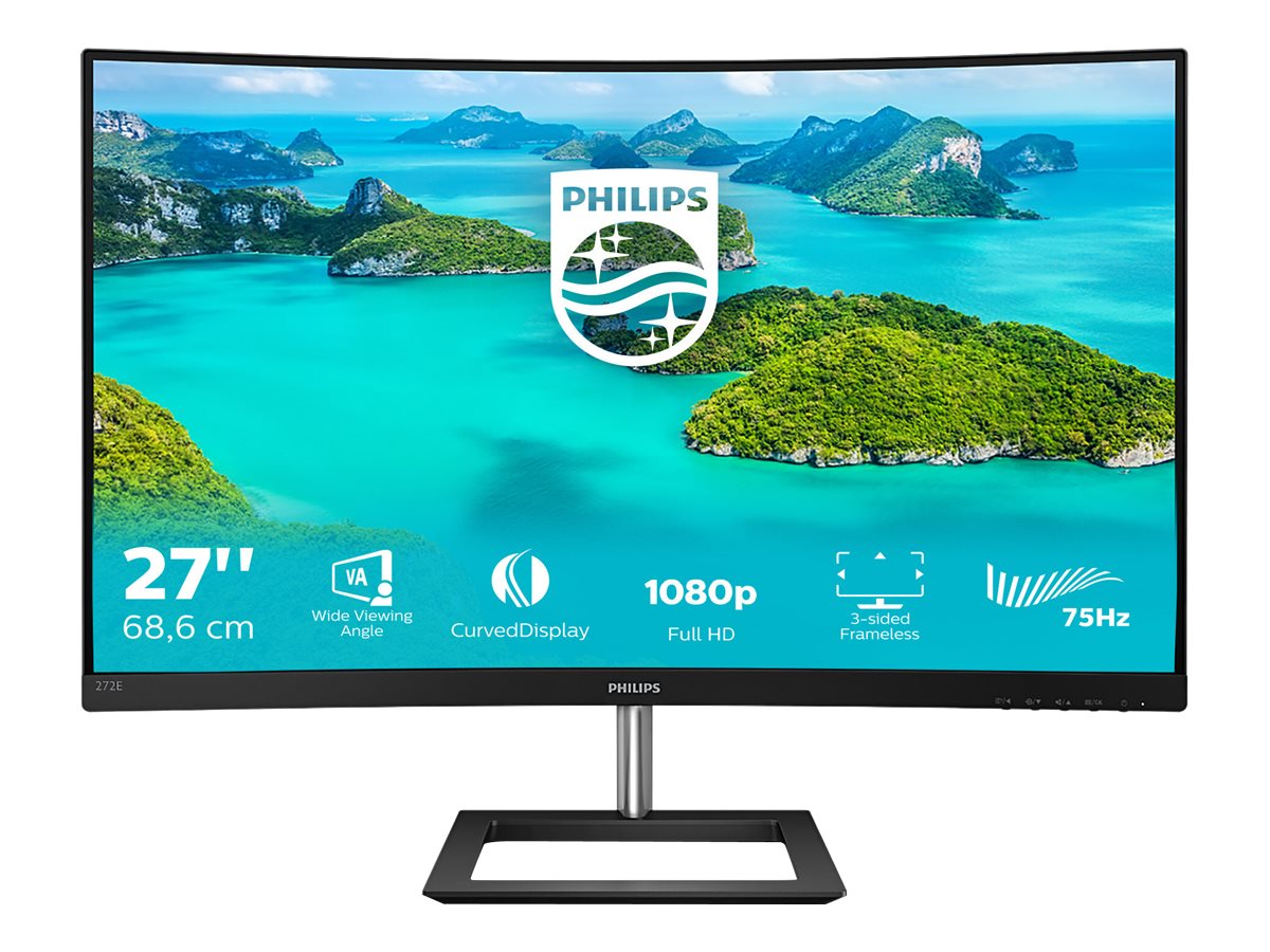 Pilt Philips | Curved | 272E1CA/00 | 27 " | VA | FHD | 16:9 | 75 Hz | 4 ms | 1920 x 1080 pixels | 250 cd/m² | HDMI ports quantity 1 | Black