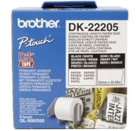 Pilt Brother | DK-22205 Continuous Length Paper Label | White | DK | 30.5 m