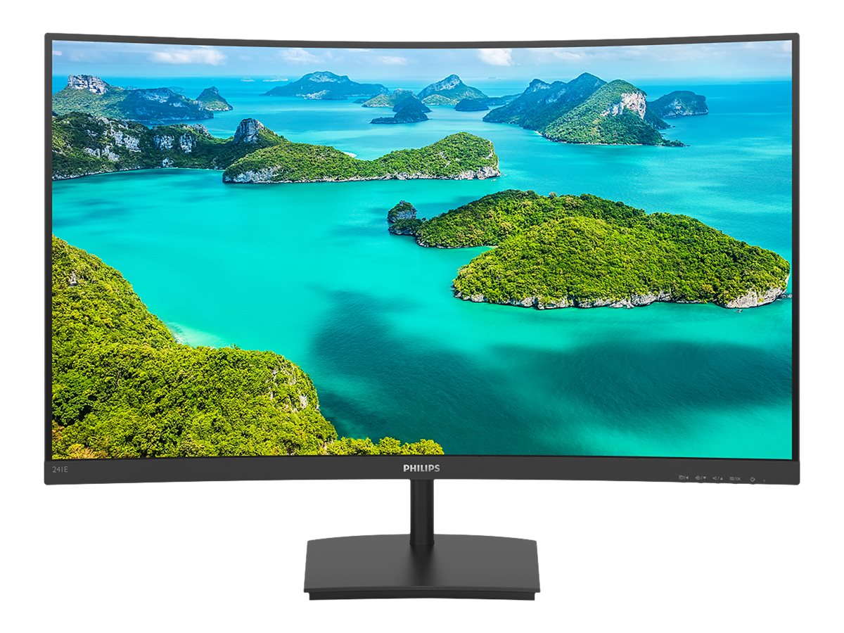 Pilt Philips | Curved LCD Monitor | 241E1SCA/00 | 24 " | VA | FHD | 16:9 | 75 Hz | 5 ms | 1920 x 1080 pixels | 250 cd/m² | HDMI ports quantity 1 | Black