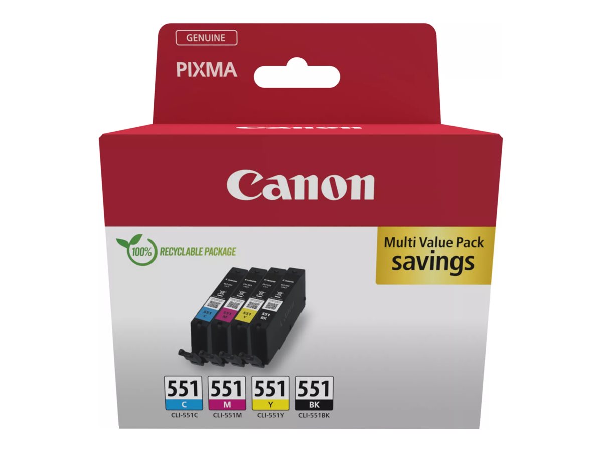 Pilt Canon Cartridges | CLI-551 BK/C/M/Y Multipack | Ink | Black, yellow, cyan, magenta