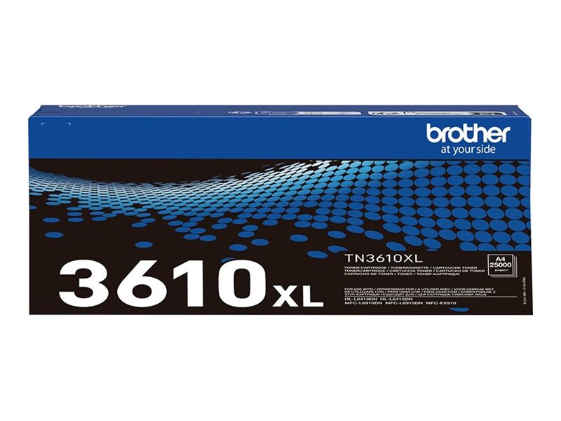 Pilt Brother TN-3610XL Genuine High Yield Toner Cartridge, Black | Brother TN3610XL | Toner cartridge | Black