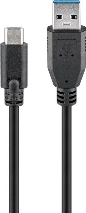 Pilt Goobay 71221 USB-C to USB A 3.0 cable, black, 2m | Goobay | USB-C to USB-A USB-C male | USB 3.0 male (type A)