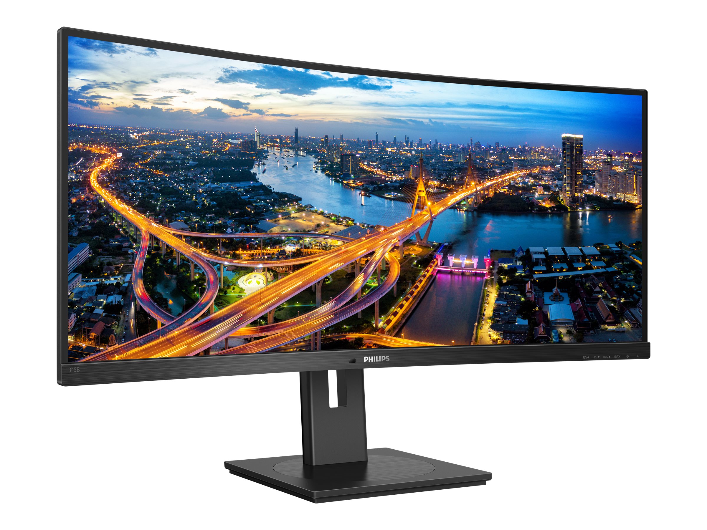 Pilt Philips | Curved UltraWide | 345B1C | 34  " | VA | WQHD | 21:9 | 100 Hz | 5 ms | 3440 x 1440 | 300   cd/m² | HDMI ports quantity 1 | Black | Warranty 24 month(s)