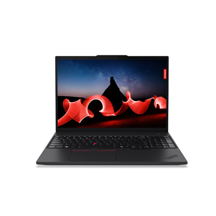 Pilt Lenovo ThinkPad T16 Gen 3 | Black | 16 " | IPS | WUXGA | 1920 x 1200 pixels | Anti-glare | Intel Core U7 | 155U | 16 GB | SO-DIMM DDR5 | SSD 512 GB | Intel Graphics | Windows 11 Pro | 802.11ax | Bluetooth version 5.3 | LTE Upgradable | Keyboard language Nordic | Keyboard backlit | Warranty 36 month(s)