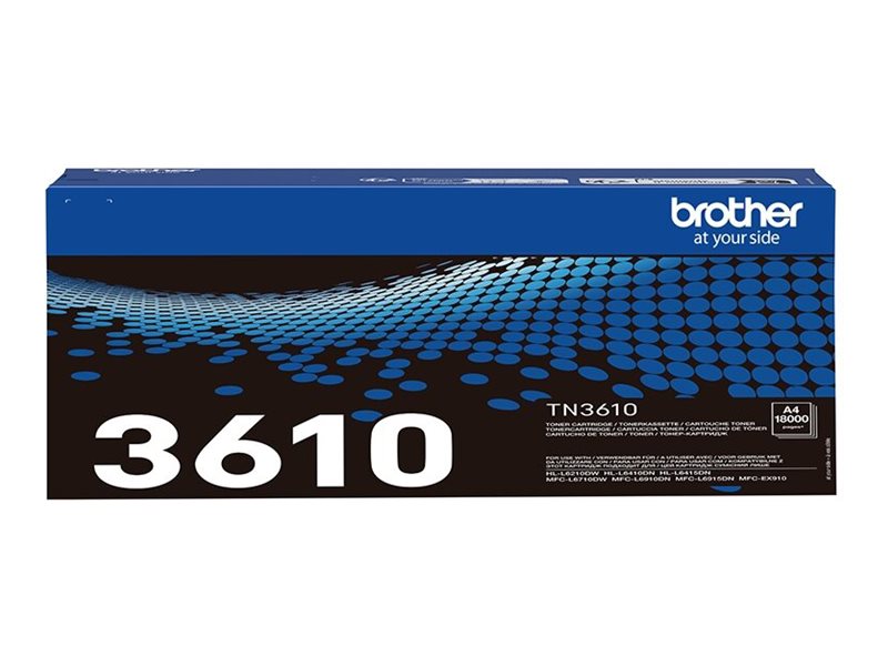 Pilt Brother TN-3610 Genuine Toner Cartridge, Black | Brother TN3610 | Toner cartridge | Black