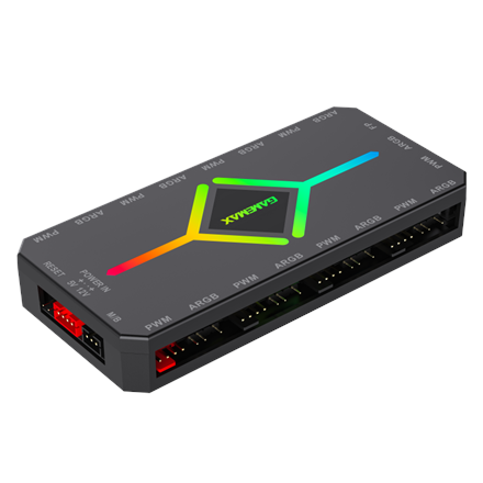 Pilt Gamemax V4.0 ARGB PWM HUB BK | Hub for Gaming Chassis