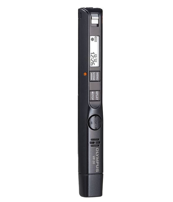 Pilt Olympus Digital Voice Recorder VP-20,  8GB, Black Olympus | Black | Rechargeable | MP3, WAV, WMA