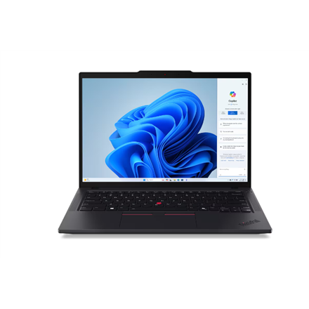 Pilt Lenovo ThinkPad T14 Gen 5 | Black | 14 " | IPS | WUXGA | 1920 x 1200 pixels | Anti-glare | Intel Core U5 | 125U | 16 GB | SO-DIMM DDR5 | SSD 512 GB | Intel Graphics | Windows 11 Pro | 802.11ax | Bluetooth version 5.3 | LTE Upgradable | Keyboard language Nordic | Keyboard backlit | Warranty 36 month(s)