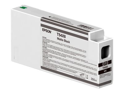 Pilt Epson Singlepack T54X80N UltraChrome HDX/HD 350ml Matte Black | Epson C13T54X80N | Epson T54X8 - matte black - original - ink cartridge | Epson UltraChrome HDX / Ultrachrome HD | Matte black