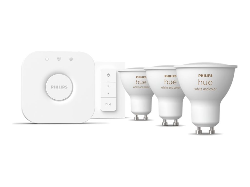Pilt Philips Hue WCA Starter Kit 3pcs, Bridge, Switch | GU10 | 4.2 W | White and colour light