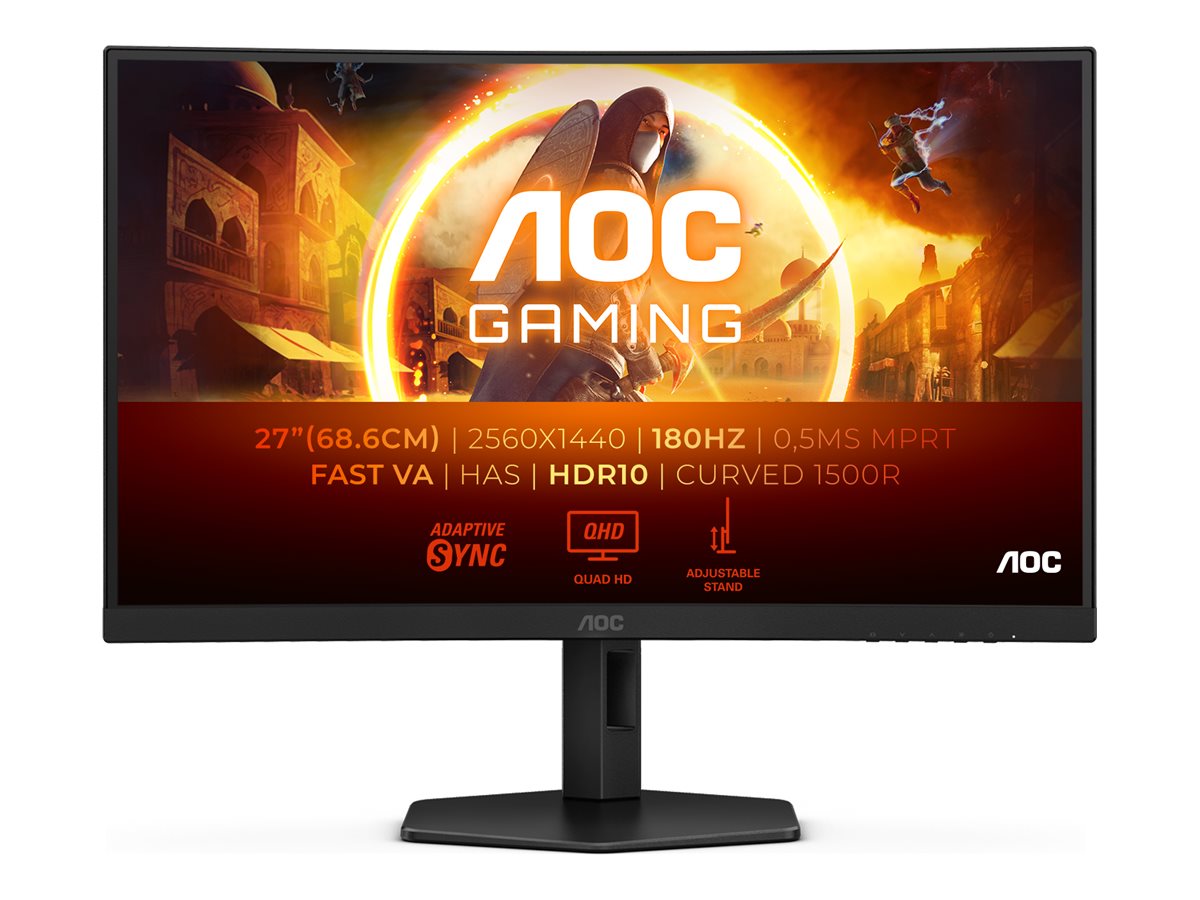 Pilt AOC CQ27G4X | 27 " | VA | QHD | 16:9 | 180 Hz | 1 ms | 2560 x 1440 pixels | 300 cd/m² | HDMI ports quantity 2 | Warranty 36 month(s)