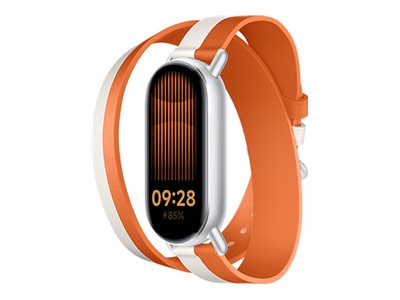 Pilt Xiaomi Dual-tone Leather Strap | 140–180mm | White and Orange | Calf Leather, PU (inside)