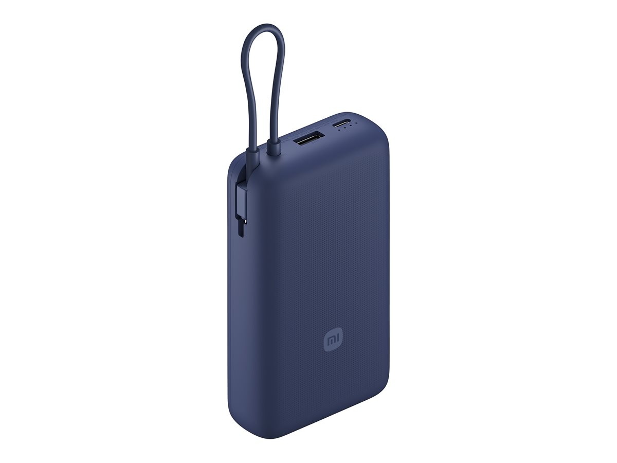 Pilt Xiaomi 33W Power Bank (Integrated Cable) | 20000 mAh | USB-C/USB-C cable/USB-A | Blue