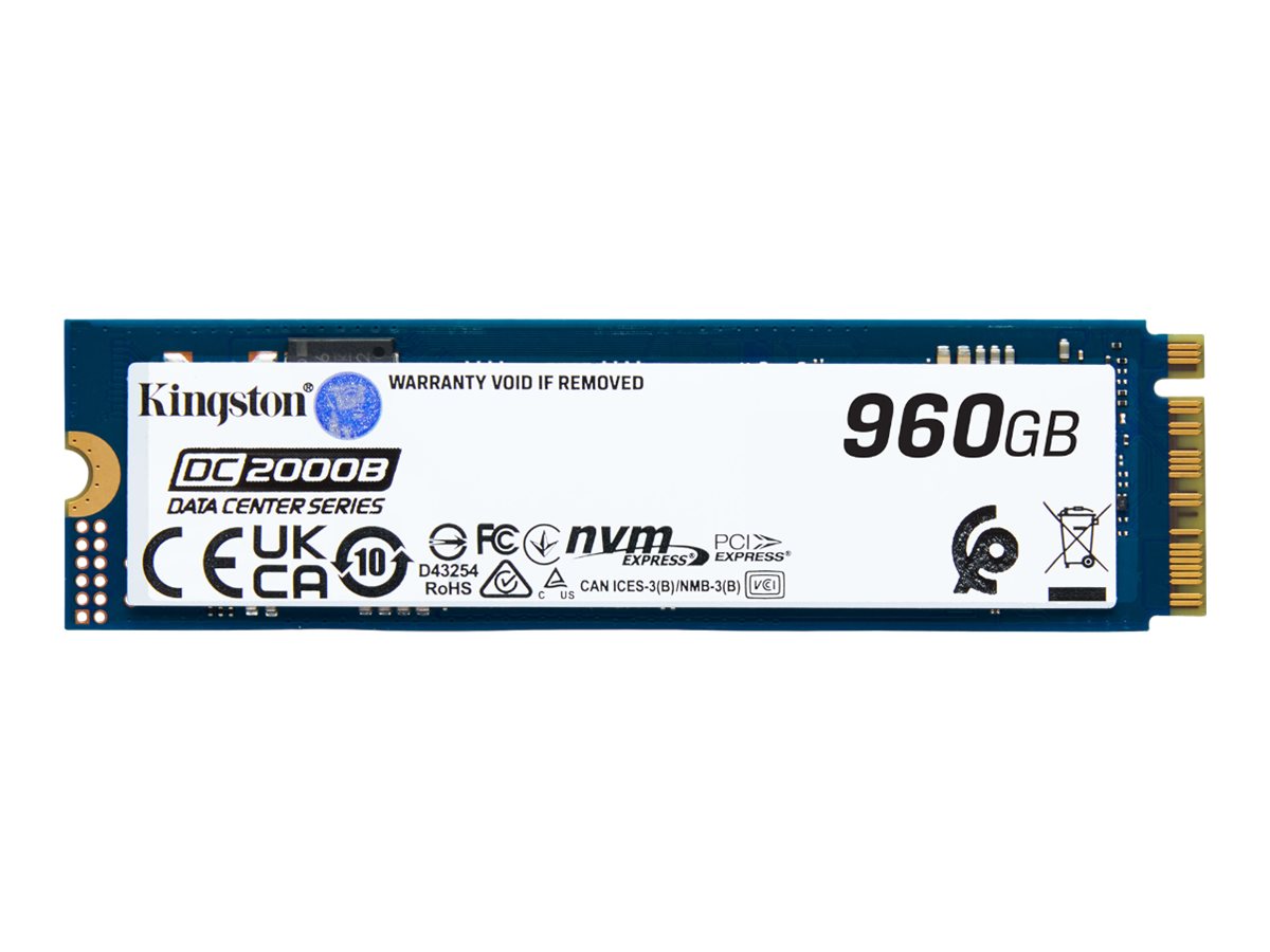 Pilt Kingston SSD | DC2000B | 960 GB | SSD form factor M.2 2280 | Solid-state drive interface PCIe NVMe Gen 4.0 (x4) | Read speed 7000 MB/s | Write speed 1300 MB/s