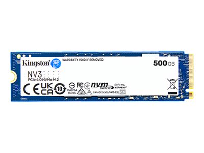 Pilt Kingston SSD | NV3 | 500 GB | SSD form factor M.2 2280 | Solid-state drive interface PCIe NVMe Gen 4.0 (x4) | Read speed 5000 MB/s | Write speed 3000 MB/s