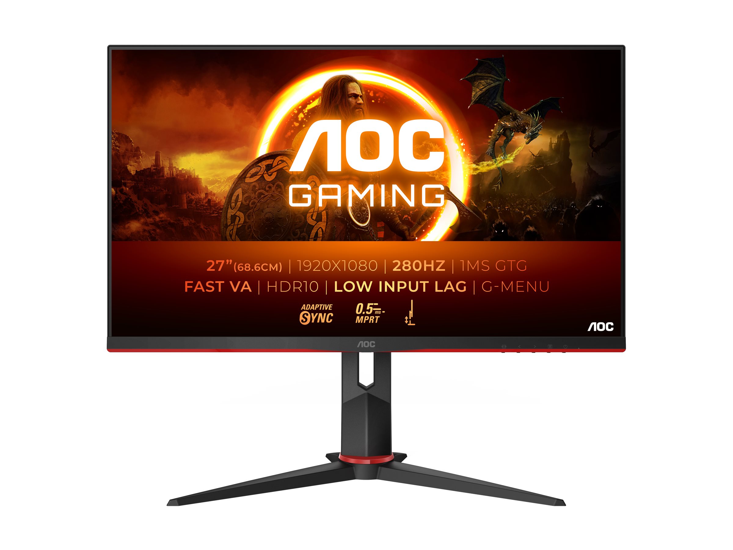 Pilt AOC 27G2ZN3/BK | 27 " | VA | FHD | 16:9 | 280 Hz | 1 ms | 1920 x 1080 pixels | 300 cd/m² | HDMI ports quantity 2