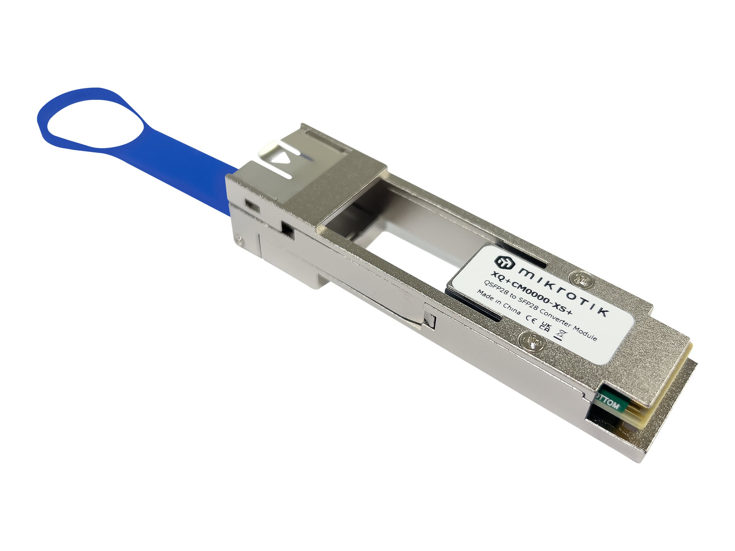 Pilt MikroTik | QSFP28 to SFP28 Converter | XQ+CM0000-XS+ | SFP/SFP+/SFP28 | QSFP28 to SFP28 | 25000 Mbit/s | -20 to 85