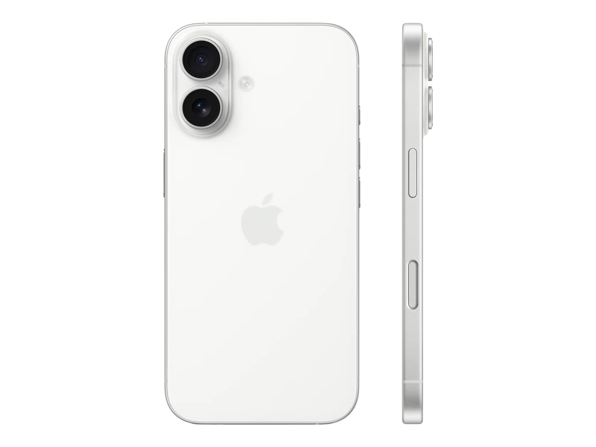 Pilt Apple iPhone 16 | White | 6.1 " | Super Retina XDR | 2556 x 1179 pixels | A18 | Internal RAM 8 GB | 256 GB | Dual SIM | 4G | Main camera resolution 48+12 MP | Secondary camera resolution 12 MP | iOS | 18
