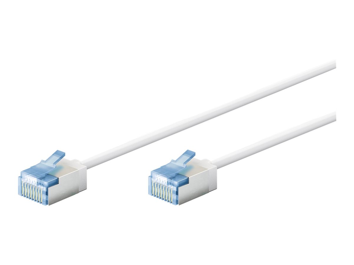 Pilt Goobay 74326 Ultra-Flexible CAT 6A Patch Cable, Slim, U/FTP, 0.15 m, White | Goobay