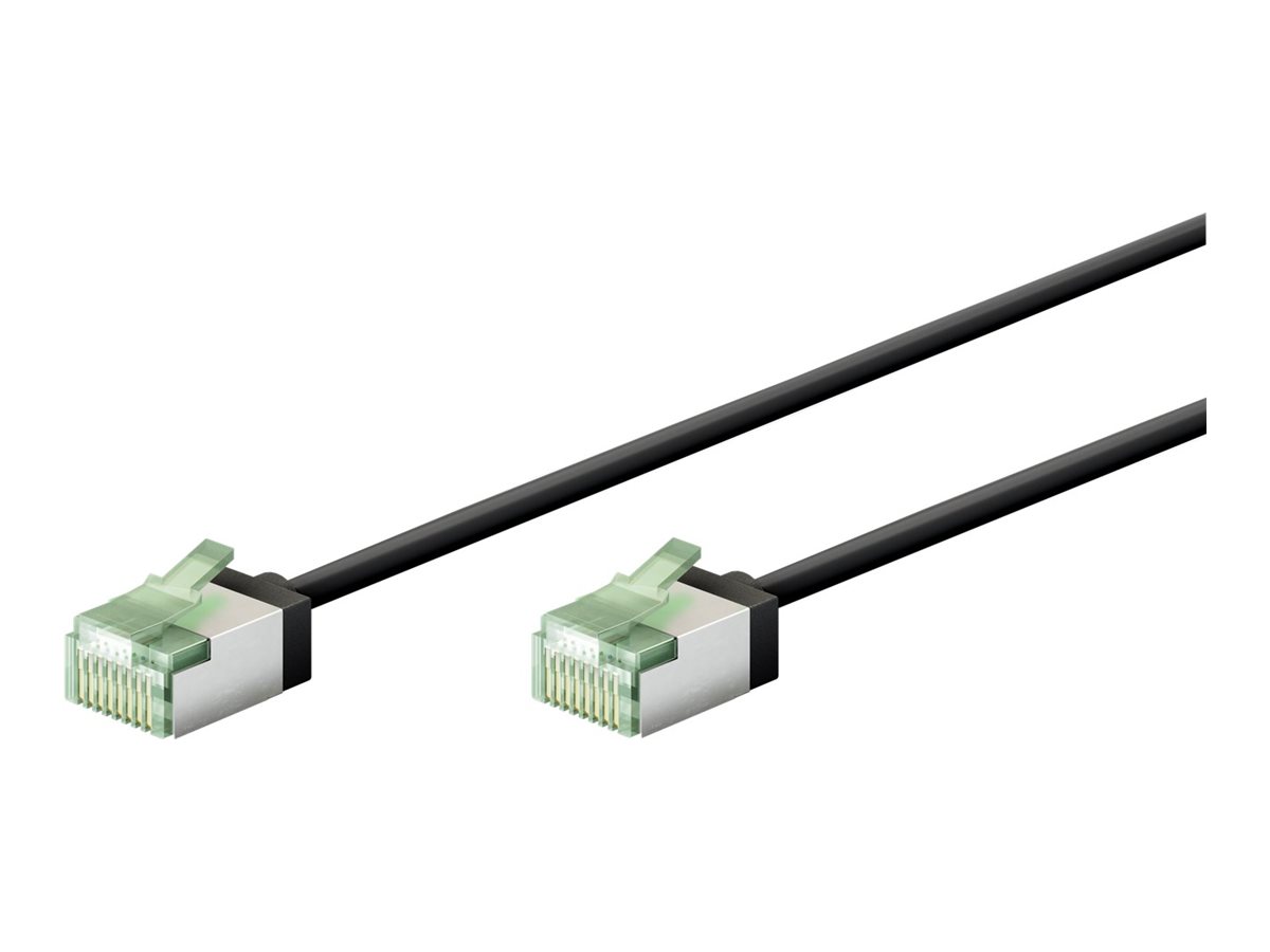 Pilt Goobay 74350 Ultra-Flexible CAT 8.1 Patch Cable, Slim, U/FTP, 0.15 m, Black | Goobay