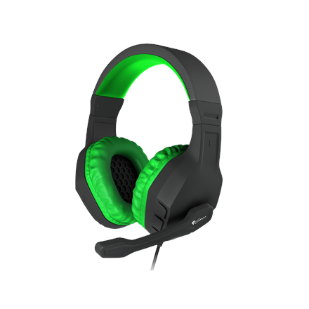 Pilt GENESIS ARGON 200 Gaming Headset, On-Ear, Wired, Microphone, Green Genesis | ARGON 200 | Wired | On-Ear