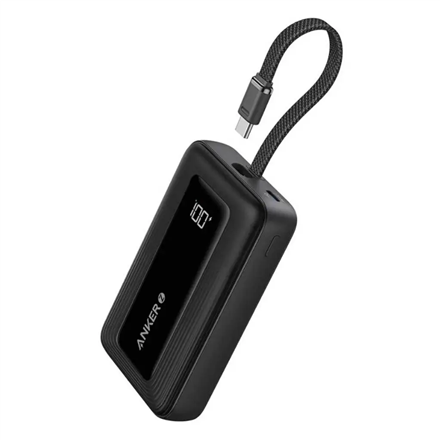 Pilt Anker Power Bank with Built-In USB-C Cable | A1688H11 | 10000 mAh | Black