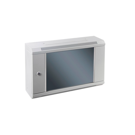 Pilt SOMI Networks | 6U, 19” Standard Installation Wall Cabinet | 6U-60/15SNC | Gray | Cable Entrances; Assembled | Depth: 15 cm