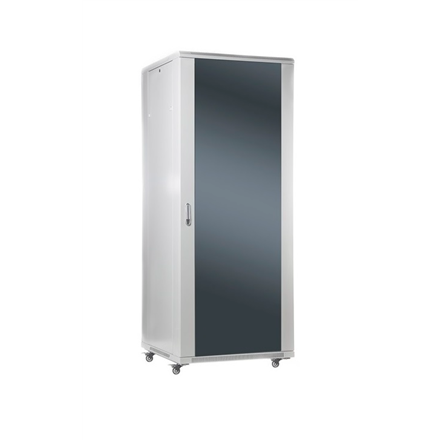 Pilt SOMI Networks | 22U, 19? Freestanding Cabinet | 22U-60/60NAC | Gray | Max Load 800kg; Removable and Lockable Side Panels; Glass Doors; Unassembled | Depth: 60 cm