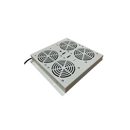 Pilt SOMI Networks | Four-fan unit for stand cabinets for 19" frame | VENT-4F | Grey | Airflow 564m3 /h; Cable Schuko 1.5m; Optional Thermostat is not Included; Noise level: 46dB