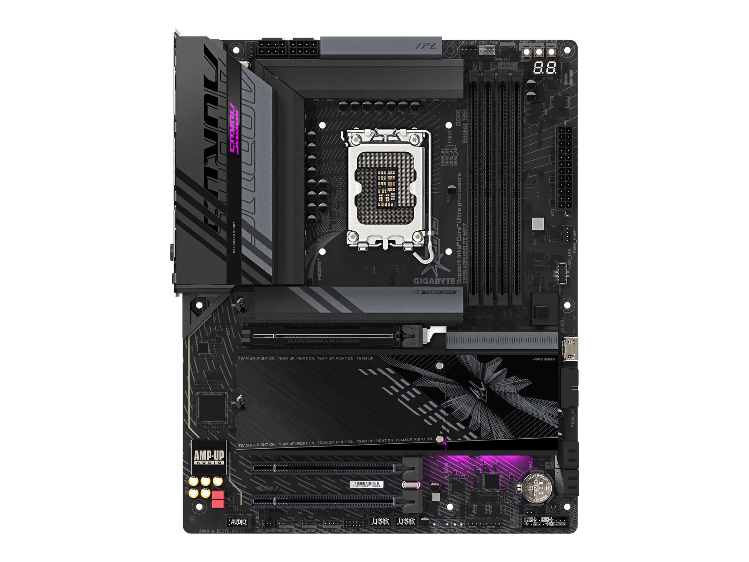Pilt Gigabyte Z890 A ELITE WIFI7 | Processor family Intel | Processor socket LGA1851 | DDR5 | Supported hard disk drive interfaces M.2, SATA | Number of SATA connectors 4