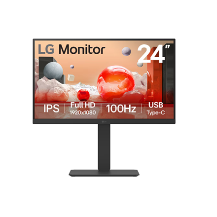 Pilt LG 24BA650-B | 23.8 " | IPS | 16:9 | 100 Hz | 5 ms | 1920 x 1080 pixels | 250 cd/m² | HDMI ports quantity 1 | Black