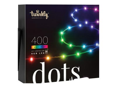 Pilt Twinkly Dots Smart LED 400 RGB, 20m, Black wire|Multicolor