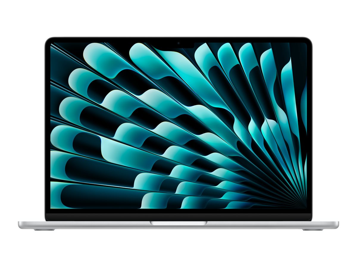 Pilt Apple MacBook | Air | Silver | 13 " | IPS | 2560 x 1664 pixels | Apple M3 | 24 GB | Solid-state drive capacity 512 GB | Apple M3 chip 8-core CPU/10-core GPU | macOS | Bluetooth version 5.0 | Keyboard language English | Keyboard backlit | Warranty 12 month(s)