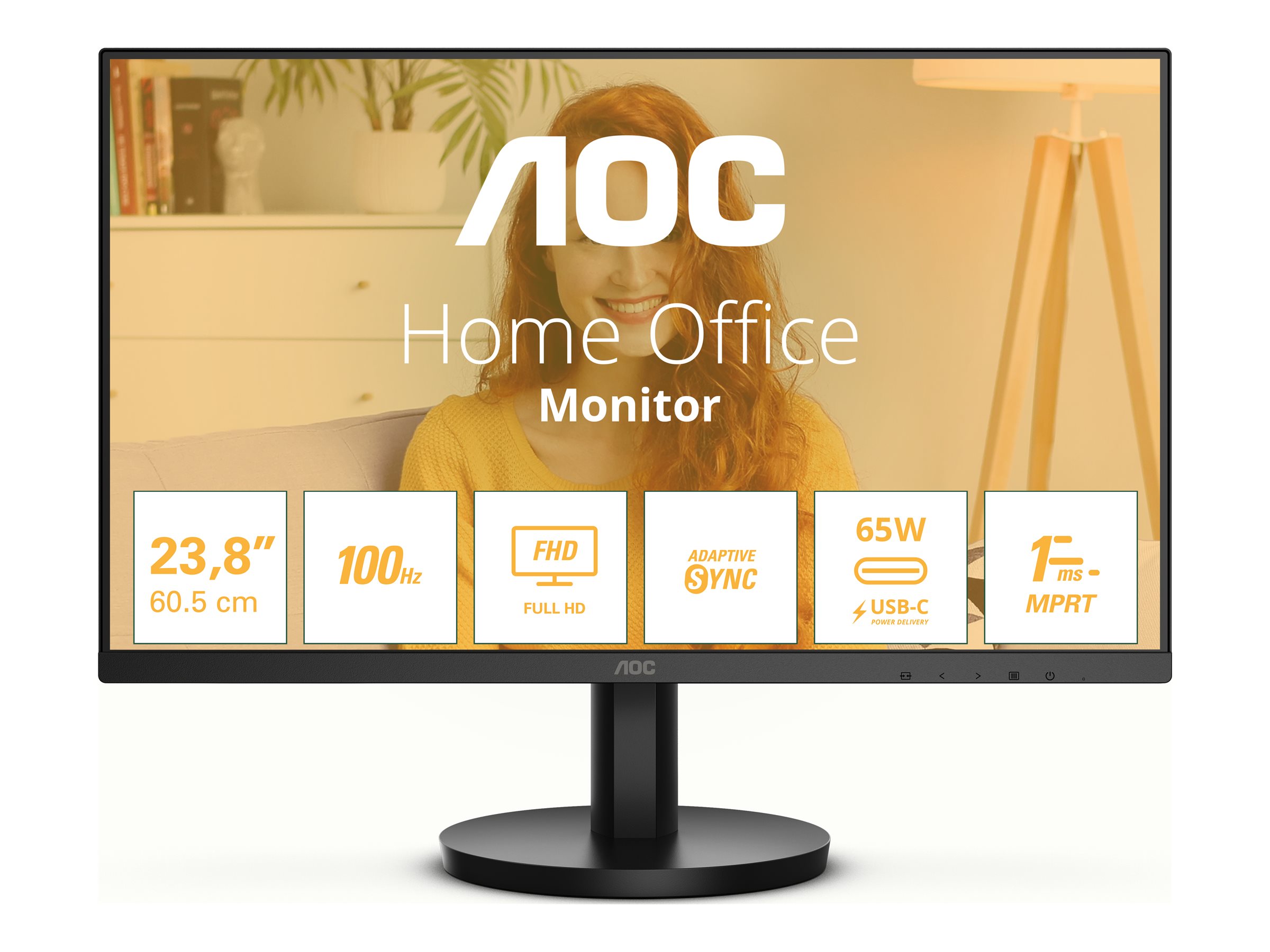 Pilt AOC 24B3CA2 | 23.8 " | IPS | FHD | 100 Hz | 1 ms | 1920 x 1080 pixels | 250 cd/m² | HDMI ports quantity 1 | Black