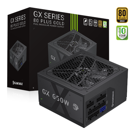 Pilt Gamemax PSU | GX 650GF | 650 W | Gold | Full Modular