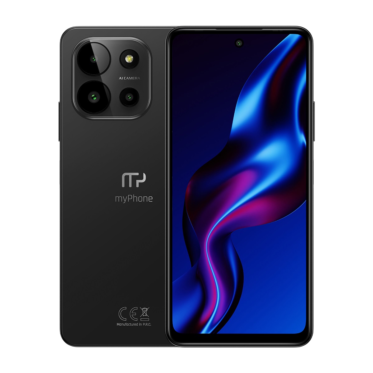 Pilt myPhone N23 | 5G | Cosmic black | 6.56 " | IPS | 1612 x 720 pixels | Mediatek | D6020 | Internal RAM 6 GB | 128 GB | microSD | Dual SIM | Nano SIM | 3G | 4G | 5G | Main camera resolution 50 MP | Secondary camera resolution 8 MP | Android | 13 | 5000 mAh