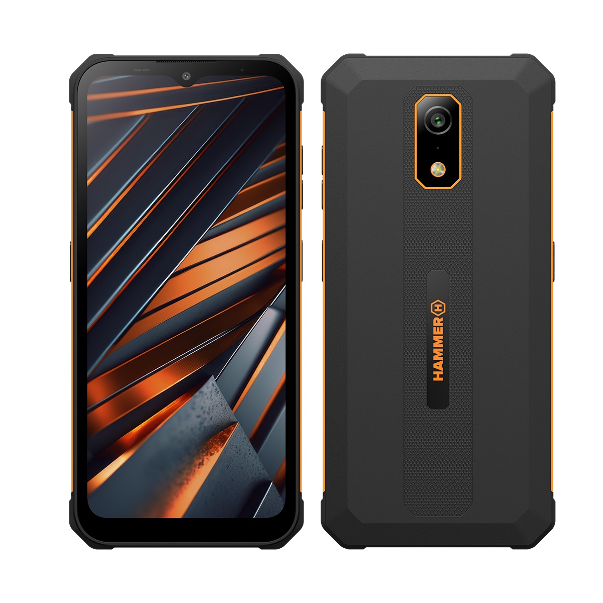 Pilt Hammer Iron | Va | Orange-black | 6.56 " | IPS | 720 x 1612 pixels | Mediatek | G36 | Internal RAM 4 GB | 64 GB | microSD | Dual SIM | Nano SIM | 3G | 4G | Main camera resolution 13 MP | Secondary camera resolution 5 MP | Android | 14 | 6500 mAh