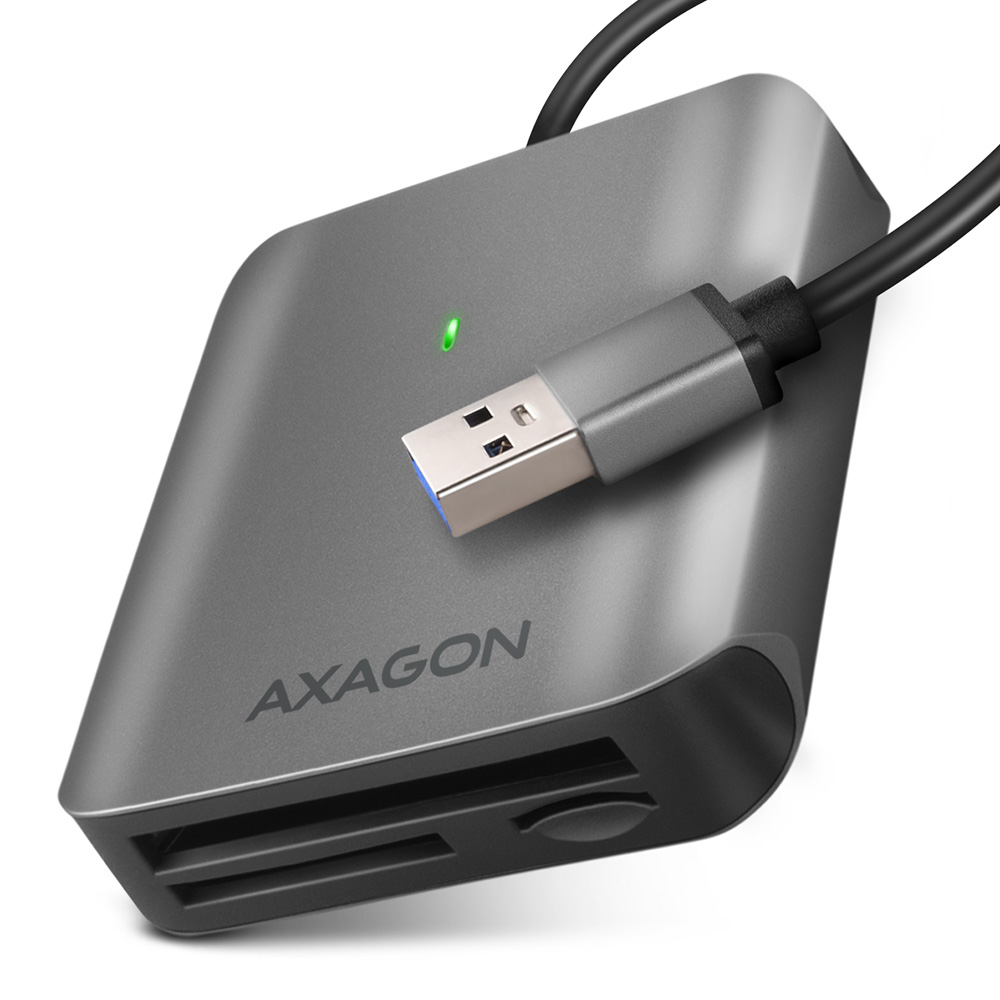 Pilt AXAGON Aluminum high-speed USB-A 3.2 Gen 1 memory card reader, 3 slots | CRE-S3