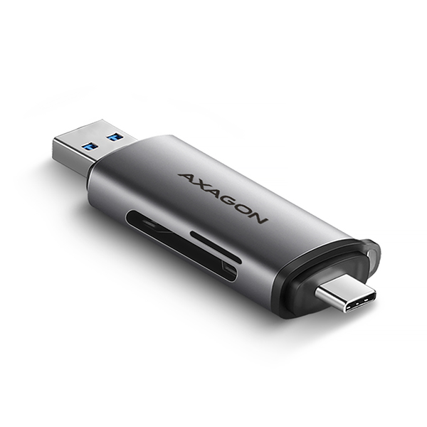 Pilt AXAGON Mobile USB 3.2 Gen 1card reader with USB-C and USB-A connectors | CRE-SAC